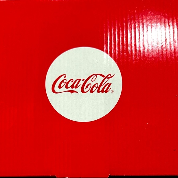 UPC 680678194128 Coca Cola Glass Snowflake Tumblers Set Of 6 Red Glasses - Picture 2 of 7